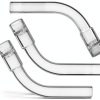 3-Pack Glass Tube Stem (110mm Curved) 120° Angle, Laboratory Air Drying Tube (Curved)-3