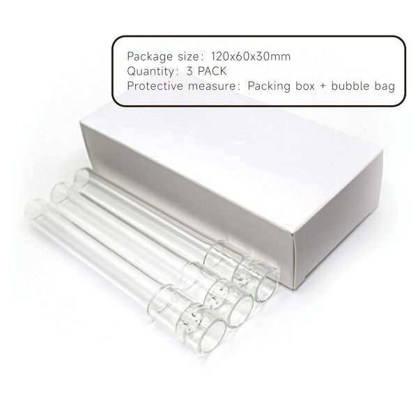 Glass Tubes Stem 6-Pack GZXD Drying Tubes 110mm Straight Curved-5