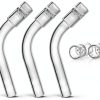 3-Pack Glass Tube Stem (110mm Curved) 120° Angle, Laboratory Air Drying Tube (Curved)-0