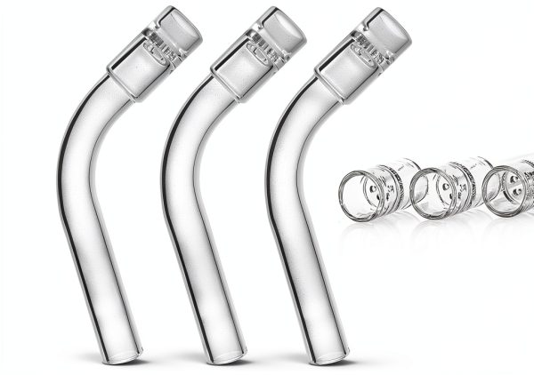 3-Pack Glass Tube Stem (110mm Curved) 120° Angle, Laboratory Air Drying Tube (Curved)-0