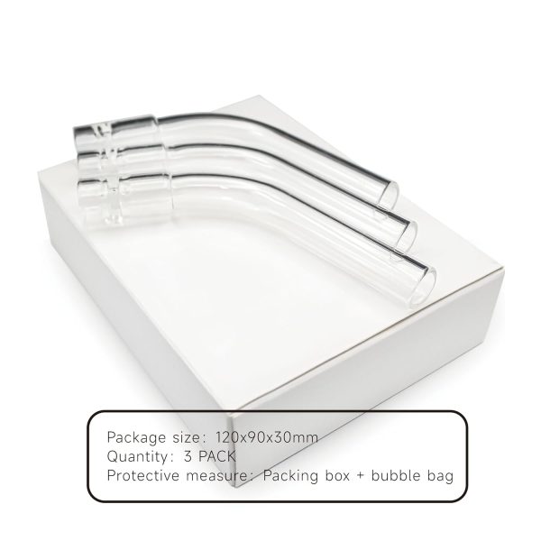Glass Tubes Stem 6-Pack GZXD Drying Tubes 110mm Straight Curved-6