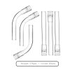 Glass Tubes Stem 6-Pack GZXD Drying Tubes 110mm Straight Curved-4