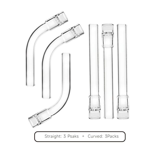 Glass Tubes Stem 6-Pack GZXD Drying Tubes 110mm Straight Curved-4