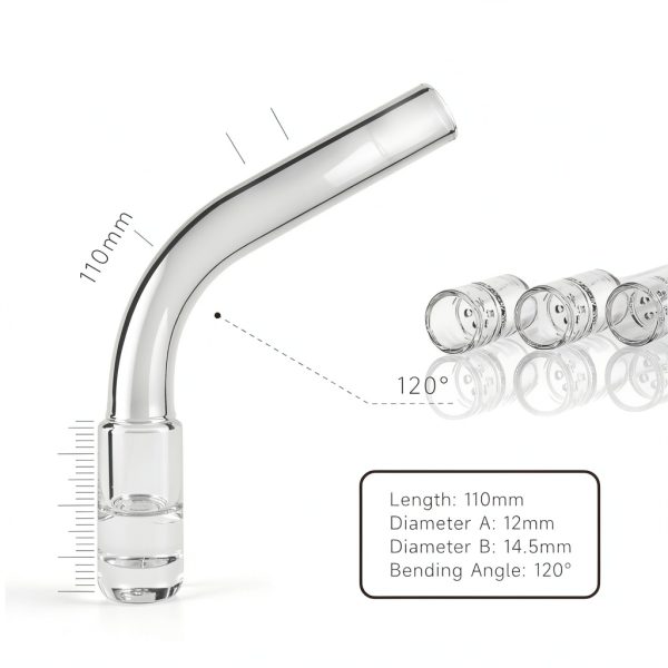 Glass Tubes Stem 6-Pack GZXD Drying Tubes 110mm Straight Curved-2