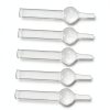 GLEAVI 5pcs Chemical Experiment Equipment Single-Ball Glass Drying Tubes Glass Tube Science Tubes Lab Tubes Drying Tube Chemistry Empty Refillable Tubes Sample Tube Candy Small Test Tube, 14X4X3.3CM-0